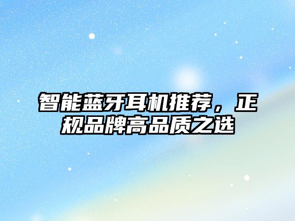 智能藍(lán)牙耳機(jī)推薦,正規(guī)品牌高品質(zhì)之選