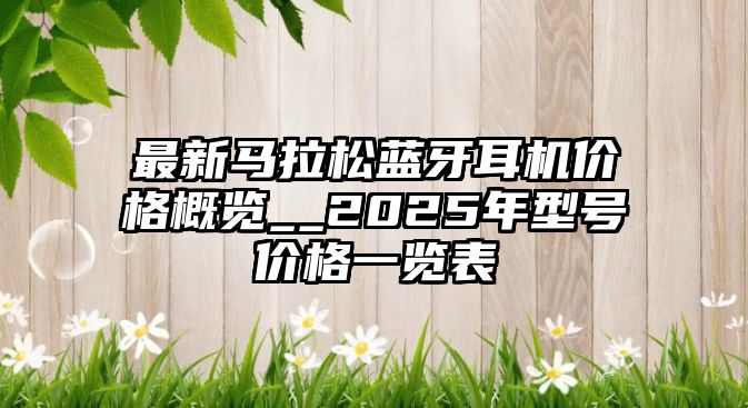 最新馬拉松藍(lán)牙耳機(jī)價(jià)格概覽__2025年型號(hào)價(jià)格一覽表