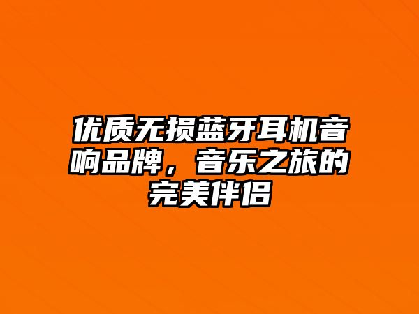 優(yōu)質無損藍牙耳機音響品牌，音樂之旅的完美伴侶