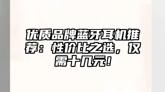 優(yōu)質(zhì)品牌藍(lán)牙耳機(jī)推薦：性價(jià)比之選，僅需十幾元！