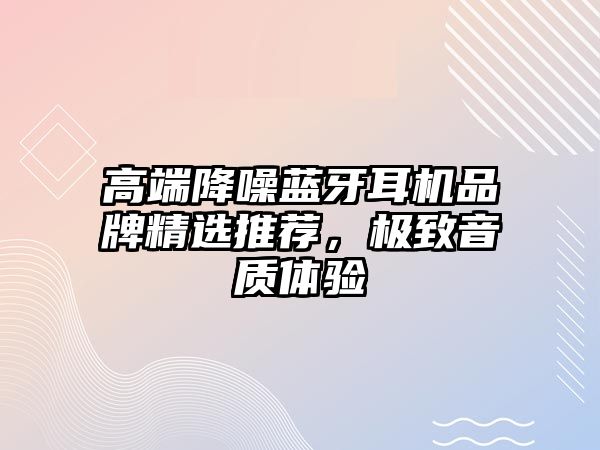 高端降噪藍(lán)牙耳機品牌精選推薦，極致音質(zhì)體驗