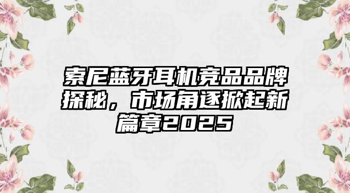 索尼藍(lán)牙耳機(jī)競(jìng)品品牌探秘，市場(chǎng)角逐掀起新篇章2025