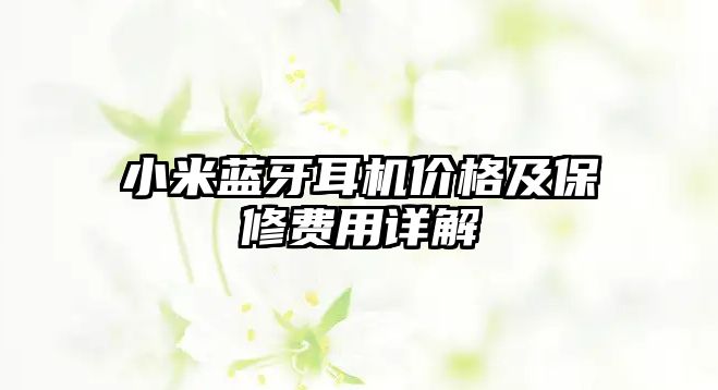 小米藍(lán)牙耳機(jī)價(jià)格及保修費(fèi)用詳解